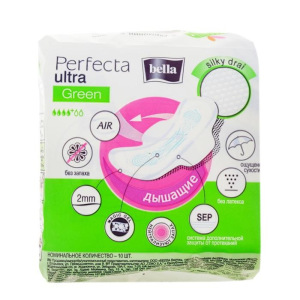 Гигиенические прокладки Bella Perfecta ULTRA Green, 10 шт Гигиенические прокладки Bella Perfecta ULTRA Green, 10 шт