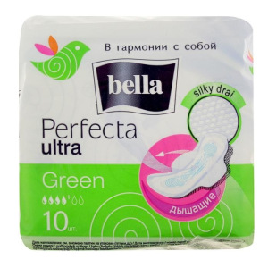 Гигиенические прокладки Bella Perfecta ULTRA Green, 10 шт Гигиенические прокладки Bella Perfecta ULTRA Green, 10 шт