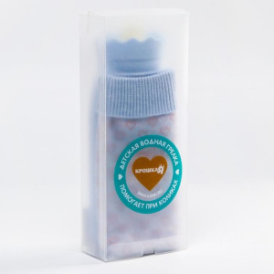 Грелка силиконовая, в чехле, 550 мл., цвет голубой Грелка силиконовая, в чехле, 550 мл., цвет голубой