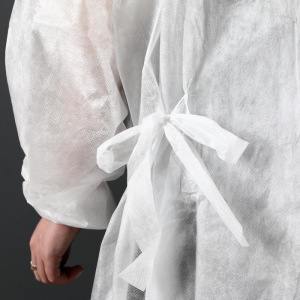 Халат хирургический на завязках, манжета на резинке 25 г/м2, размер 50-54, длина 140 см Халат хирургический на завязках, манжета на резинке 25 г/м2, размер 50-54, длина 140 см