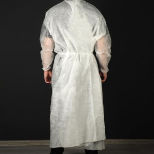 Халат медицинский хирургический 140 см 25г/м2, рукав резинка Халат медицинский хирургический 140 см 25г/м2, рукав резинка