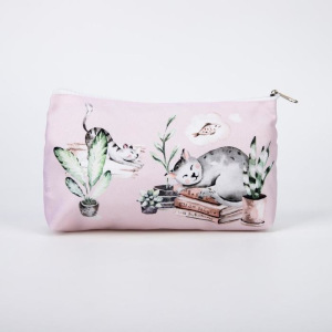 Косметичка простая, отдел на молнии, без подклада, цвет розовый Косметичка простая, отдел на молнии, без подклада, цвет розовый