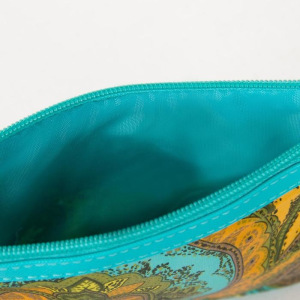 Косметичка простая, отдел на молнии, цвет бирюзовый Косметичка простая, отдел на молнии, цвет бирюзовый