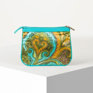 Косметичка простая, отдел на молнии, цвет бирюзовый Косметичка простая, отдел на молнии, цвет бирюзовый