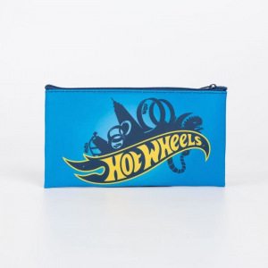 Косметичка простая, отдел на молнии, цвет голубой, Hot Wheels Косметичка простая, отдел на молнии, цвет голубой, Hot Wheels