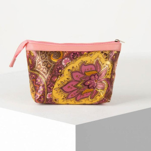 Косметичка простая, отдел на молнии, цвет коралловый Косметичка простая, отдел на молнии, цвет коралловый