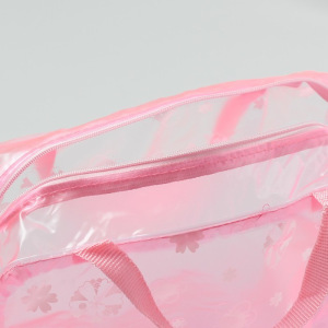 Косметичка ПВХ, отдел на молнии, 2 ручки, цвет розовый Косметичка ПВХ, отдел на молнии, 2 ручки, цвет розовый