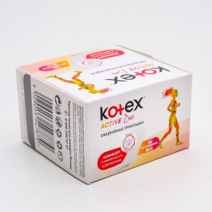 Kotex прокладки ежедневные Active, 16 шт Kotex прокладки ежедневные Active, 16 шт