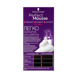 Краска-мусс для волос Perfect Mousse, тон 300, чёрный каштан Краска-мусс для волос Perfect Mousse, тон 300, чёрный каштан