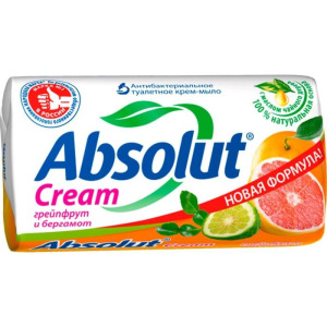 Крем-мыло Absolut «Грейпфрут и бергамот», антибактериальное, 90 г Крем-мыло Absolut «Грейпфрут и бергамот», антибактериальное, 90 г