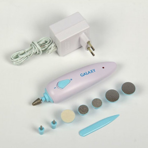 Маникюрный набор Galaxy GL 4911, 2.4 Вт, 8 насадок, бело-синий Маникюрный набор Galaxy GL 4911, 2.4 Вт, 8 насадок, бело-синий