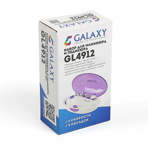 Маникюрный набор Galaxy GL 4912, 5 насадок, 2 скорости, бело-фиолетовый Маникюрный набор Galaxy GL 4912, 5 насадок, 2 скорости, бело-фиолетовый
