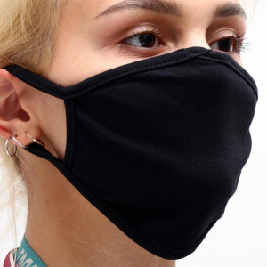 Маска для лица многоразовая из 100 % хлопка, 2-х слойная, 190*130 мм Маска для лица многоразовая из 100 % хлопка, 2-х слойная, 190*130 мм