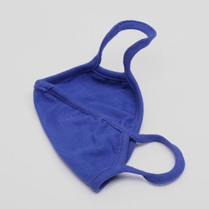 Маска для лица многоразовая из 100 % хлопка, 2-х слойная, синяя, 190*130 мм Маска для лица многоразовая из 100 % хлопка, 2-х слойная, синяя, 190*130 мм