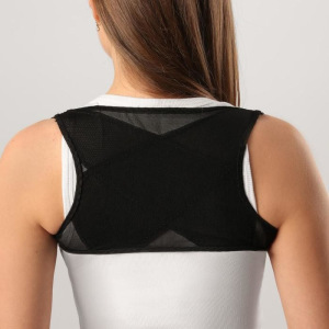 Массажёр-фиксатор для осанки, на фастексах, женский, размер M-L, цвет чёрный Массажёр-фиксатор для осанки, на фастексах, женский, размер M-L, цвет чёрный