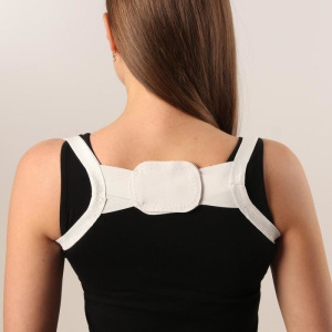 Массажёр-фиксатор для осанки, на липучках, размер S-M, цвет белый Массажёр-фиксатор для осанки, на липучках, размер S-M, цвет белый