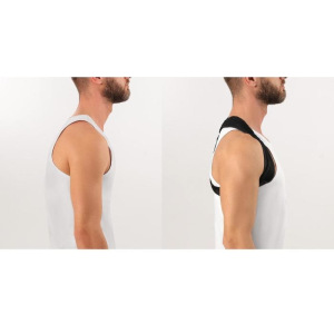 Массажёр-фиксатор для осанки, на липучках, размер универсальный, цвет чёрный Массажёр-фиксатор для осанки, на липучках, размер универсальный, цвет чёрный