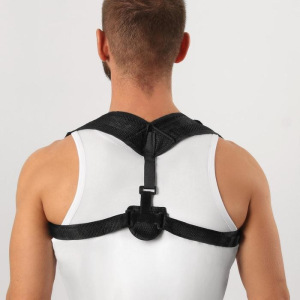 Массажёр-фиксатор для осанки, на липучках, размер универсальный, цвет чёрный Массажёр-фиксатор для осанки, на липучках, размер универсальный, цвет чёрный