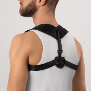 Массажёр-фиксатор для осанки, на липучках, размер универсальный, цвет чёрный Массажёр-фиксатор для осанки, на липучках, размер универсальный, цвет чёрный