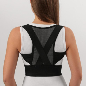 Массажёр-фиксатор для осанки, на липучках, размер XS, цвет чёрный Массажёр-фиксатор для осанки, на липучках, размер XS, цвет чёрный