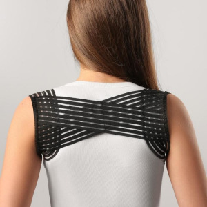 Массажёр-фиксатор для осанки, на лямках, мужской, размер M, цвет чёрный Массажёр-фиксатор для осанки, на лямках, мужской, размер M, цвет чёрный