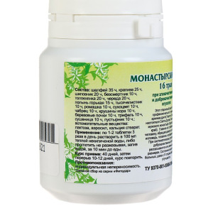 Монастырский сбор 16 трав, профилактика опухолей, 120 таблеток Монастырский сбор 16 трав, профилактика опухолей, 120 таблеток