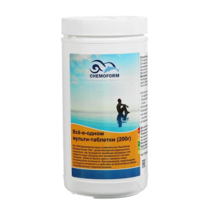 Мульти-таблетки для воды бассейна (200 гр) 1 кг всё-в-одном Мульти-таблетки для воды бассейна (200 гр) 1 кг всё-в-одном