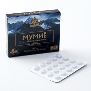 Мумиё очищенное «Алтайский нектар», 20 таблеток по 0,2 г Мумиё очищенное «Алтайский нектар», 20 таблеток по 0,2 г