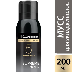 Мусс для укладки волос Tresemme Supreme Hold, упругая фиксация, 200 мл Мусс для укладки волос Tresemme Supreme Hold, упругая фиксация, 200 мл