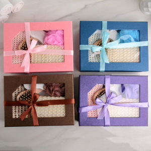 Набор банный "Подарочный", 5 предметов: 3 мочалки, расчёска, пемза, цвет МИКС Набор банный "Подарочный", 5 предметов: 3 мочалки, расчёска, пемза, цвет МИКС