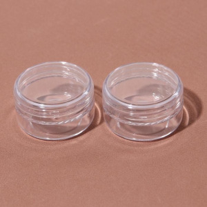 Набор баночек для хранения, 2 предмета, цвет прозрачный Набор баночек для хранения, 2 предмета, цвет прозрачный