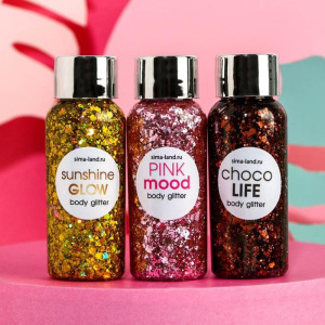 Набор блёсток для лица и тела Beauty Glow, 3 цвета Набор блёсток для лица и тела Beauty Glow, 3 цвета