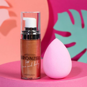 Набор Born to sparkle, бронзер-хайлайтер (оттенок №2, 20 мл) и бьюти-блендер Набор Born to sparkle, бронзер-хайлайтер (оттенок №2, 20 мл) и бьюти-блендер