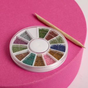 Набор бульонок для ногтей (12 цветов) и апельсиновая палочка Winter queen Набор бульонок для ногтей (12 цветов) и апельсиновая палочка Winter queen