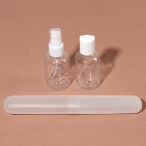 Набор для хранения, 3 предмета, цвет белый/прозрачный Набор для хранения, 3 предмета, цвет белый/прозрачный