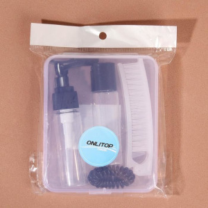 Набор для хранения, в футляре, 4 предмета, цвет чёрный/белый Набор для хранения, в футляре, 4 предмета, цвет чёрный/белый