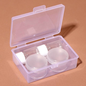 Набор для хранения, в футляре, 5 предметов, цвет белый/прозрачный Набор для хранения, в футляре, 5 предметов, цвет белый/прозрачный