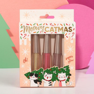 Набор глиттерных теней для глаз Meowy Catmas, оттенки № 2, 4, 5 Набор глиттерных теней для глаз Meowy Catmas, оттенки № 2, 4, 5