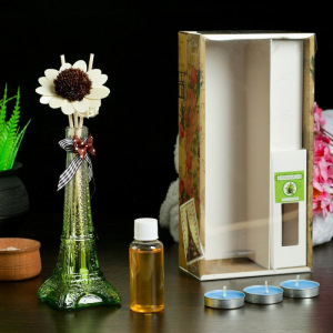 Набор подарочный "Эйфелева башня"(ваза,палочки с декором,свечи,аромамасло),сандал, 8 марта Набор подарочный "Эйфелева башня"(ваза,палочки с декором,свечи,аромамасло),сандал, 8 марта