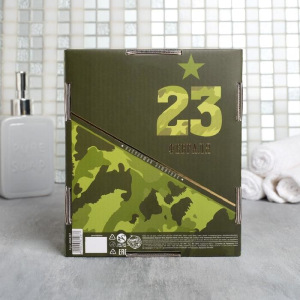 Набор "23 Февраля" гель для душа пуля 200 мл мужской парфюм, мочалка Набор "23 Февраля" гель для душа пуля 200 мл мужской парфюм, мочалка