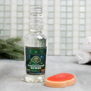 Набор "Богатства в Новом году" гель для душа-водка, мыло-бутерброд Набор "Богатства в Новом году" гель для душа-водка, мыло-бутерброд