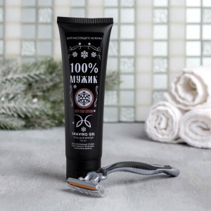 Набор "Для настоящего мужчины", гель для бритья, бритва Набор "Для настоящего мужчины", гель для бритья, бритва