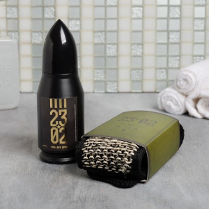 Набор "Герою и защитнику" гель для душа пуля 200 мл мужской парфюм, мочалка Набор "Герою и защитнику" гель для душа пуля 200 мл мужской парфюм, мочалка