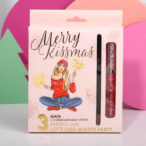 Набор "Merry Kissmas" (патчи, жидкая помада и карандаш для губ) Набор "Merry Kissmas" (патчи, жидкая помада и карандаш для губ)