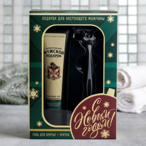 Набор "Мужской подарок", гель для бритья, бритва Набор "Мужской подарок", гель для бритья, бритва