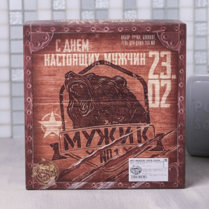 Набор "С Днём Настоящих Мужчин", гель для душа 200 мл аромат одеколон, ручка, блокнот Набор "С Днём Настоящих Мужчин", гель для душа 200 мл аромат одеколон, ручка, блокнот