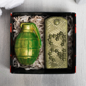 Набор "Самый крутой" мыло погон, мыло граната Набор "Самый крутой" мыло погон, мыло граната