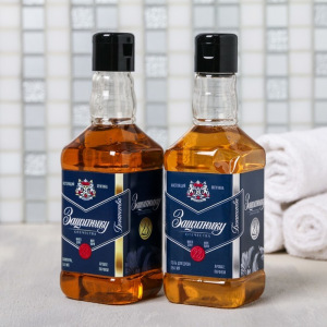 Набор "Защитнику Отечества" гель и шампунь 250 мл аромат мужского парфюма, платок-сигара Набор "Защитнику Отечества" гель и шампунь 250 мл аромат мужского парфюма, платок-сигара