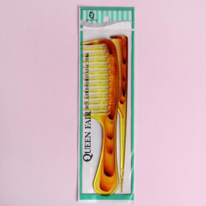 Набор расчёсок, 2 предмета, цвет «янтарный» Набор расчёсок, 2 предмета, цвет «янтарный»