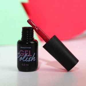 Набор «Сияй, красотка!», гель-лак (винный с блёстками), топ и база Набор «Сияй, красотка!», гель-лак (винный с блёстками), топ и база